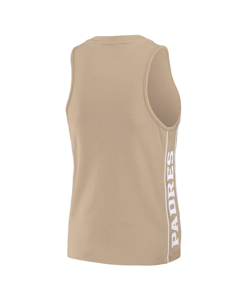 Wear by Erin Andrews Women's Tan San Diego Padres Tonal Tank Top