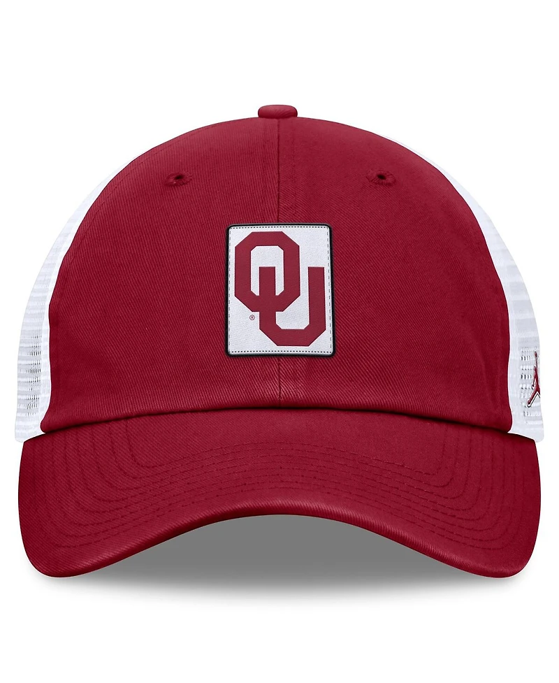 Jordan Men's Crimson/White Oklahoma Sooners Primetime Club Trucker Adjustable Hat