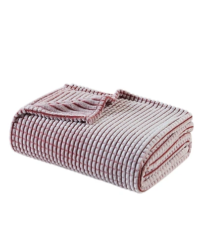 Madison Park Carved Plush Blanket, Full/Queen