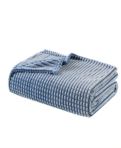 Madison Park Carved Plush Blanket, Full/Queen