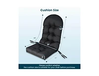 Patio Adirondack Chair Cushion with Fixing Straps and Seat Pad