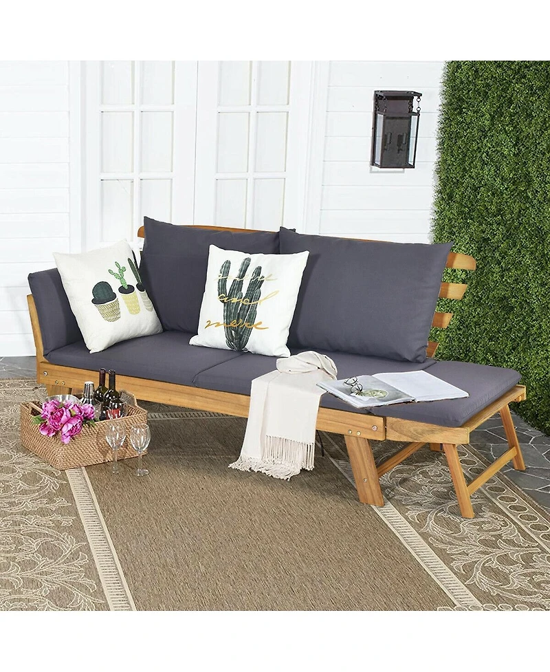 Slickblue Adjustable Patio Convertible Sofa with Thick Cushion