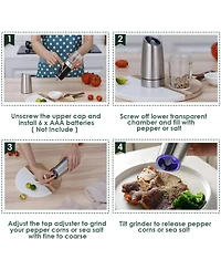 Salt and Pepper Grinder Set Automatic Battery Operated 2 Pcs