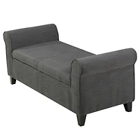 Streamdale Upholstered Storage Bench With Rolled Arms