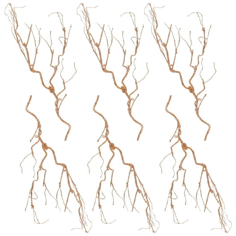 Set of 6 Glitter Branches for Festive Decoration