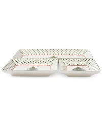 Spode Christmas Tree Polka Dot 3 Piece Nesting Tray
