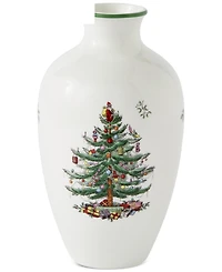 Spode Christmas Tree Posy Vase, 10"