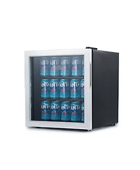 Black & Decker 1.7 Cu. Ft. Beverage Cooler with Double Pane Glass Door Drink Fridge with 63-Can Capacity