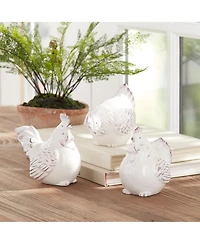 Slickblue Chicken Figurine Set of 6 Charming Farmhouse Decor for Your Home