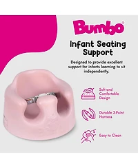 Bumbo Infant Floor Seat Baby Sit Up Chair with Adjustable Harness, Cradle Pink