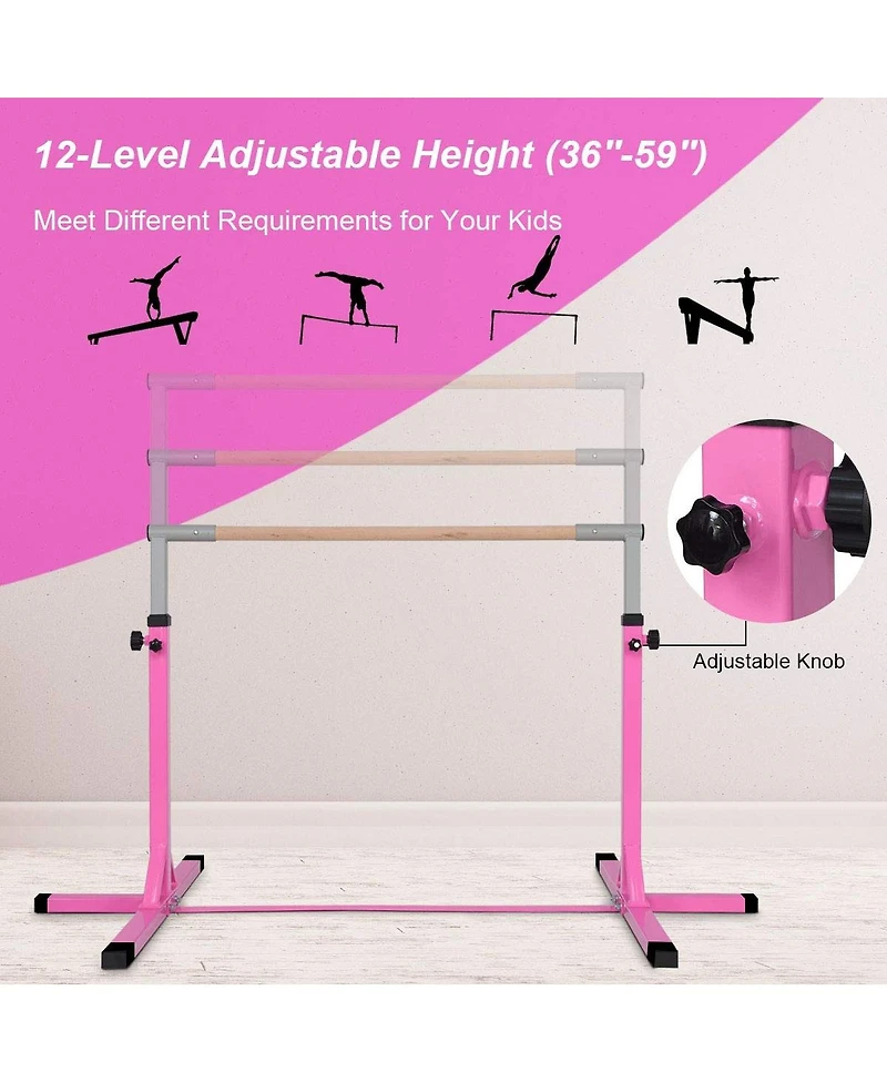 Skonyon Adjustable Gymnastics Horizontal Bar for Kids