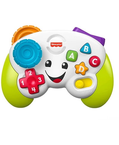 Fisher-Price Laugh Learn Game Learn Controller Musical Baby Toy with Lights, Green