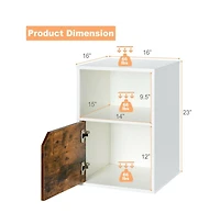 Set of 2 Nightstands Side End Table for Living Room