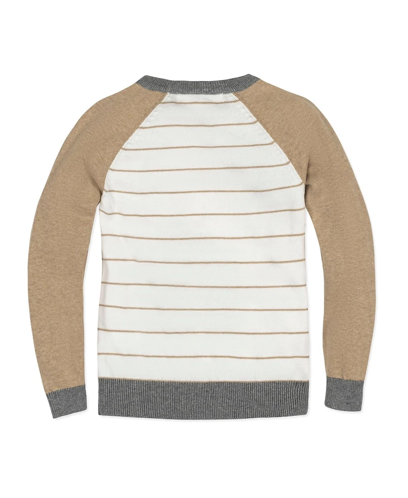 Hope & Henry Boys Organic Long Sleeve Raglan Sweater