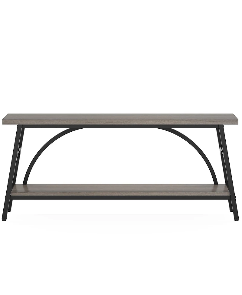 Tribesigns Extra Long Sofa Tables, 70.8”Console Table for Entryway, Wood Console Table 2 Tier Tv Stand, Behind Couch Table for Living Room