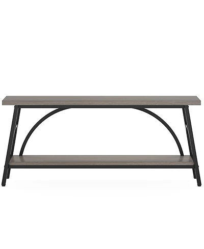 Tribesigns Extra Long Sofa Tables, 70.8”Console Table for Entryway, Wood Console Table 2 Tier Tv Stand, Behind Couch Table for Living Room