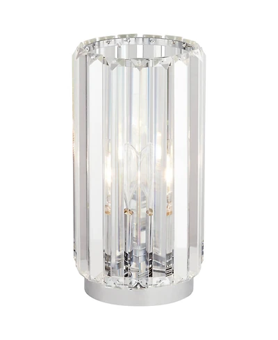 360 Lighting Caledan Modern Accent Table Lamp 10 1/2" High Clear Crystal Rods for Bedroom Bedside Nightstand Office Kids Family House Home