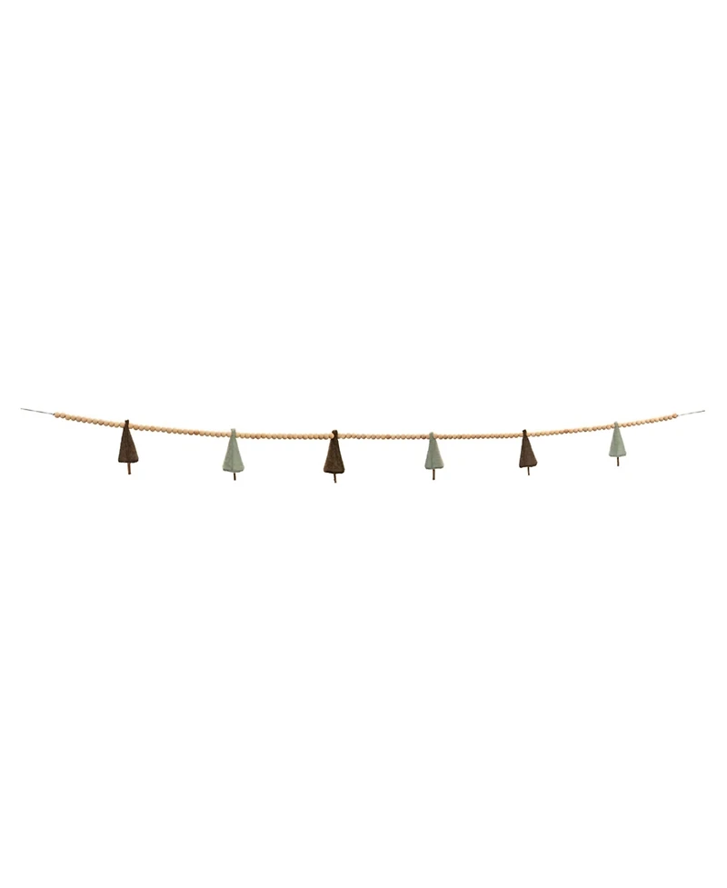 Slickblue Set of 2 Tree and Bead Garlands – Perfect for Holiday and Festive Decorating