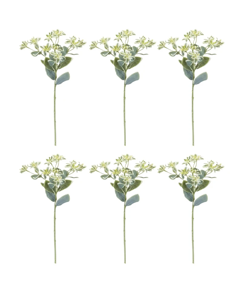 Slickblue Vibrant Euphorbia Spray for Floral Arrangements and Home Decor (Set of 6)