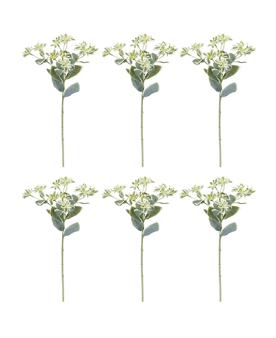 Slickblue Vibrant Euphorbia Spray for Floral Arrangements and Home Decor (Set of 6)