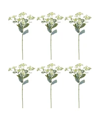 Slickblue Vibrant Euphorbia Spray for Floral Arrangements and Home Decor (Set of 6)