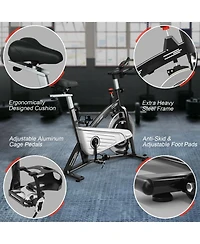 Skonyon Indoor Exercise Cycling Bike with Heart Rate and Monitor