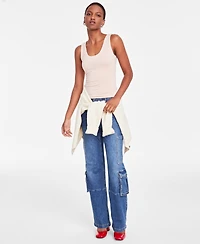 On 34th Women's Scoop-Neck Sleeveless Longline Tank Top, Created for Macy's