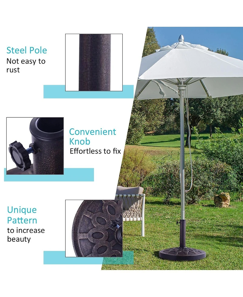 Skonyon 30lbs 18 Inches Heavy Duty Outdoor Patio Market Umbrella Base