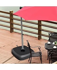 Vebreda Patio Cantilever Offset Umbrella Base with Wheels for Garden Poolside Deck