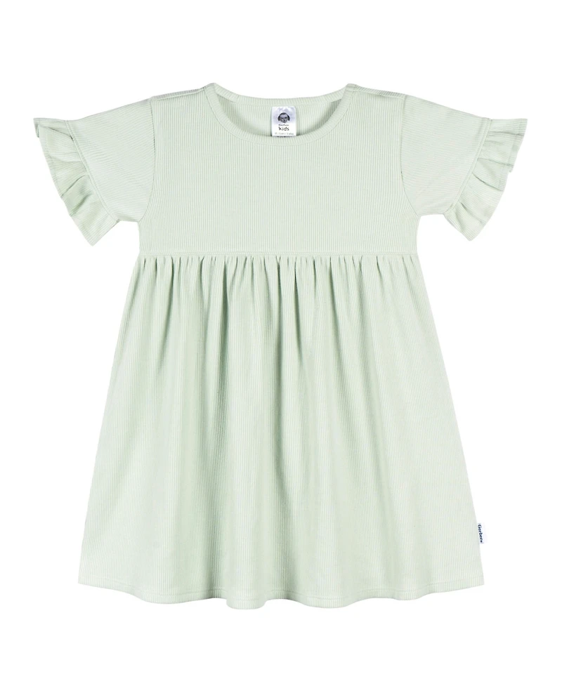 Toddler Girls Short Sleeve and Sleeveless Dress, 2 Pack