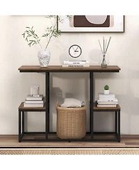Sugift Rustic Tv Console Table for 50 Inches TVs