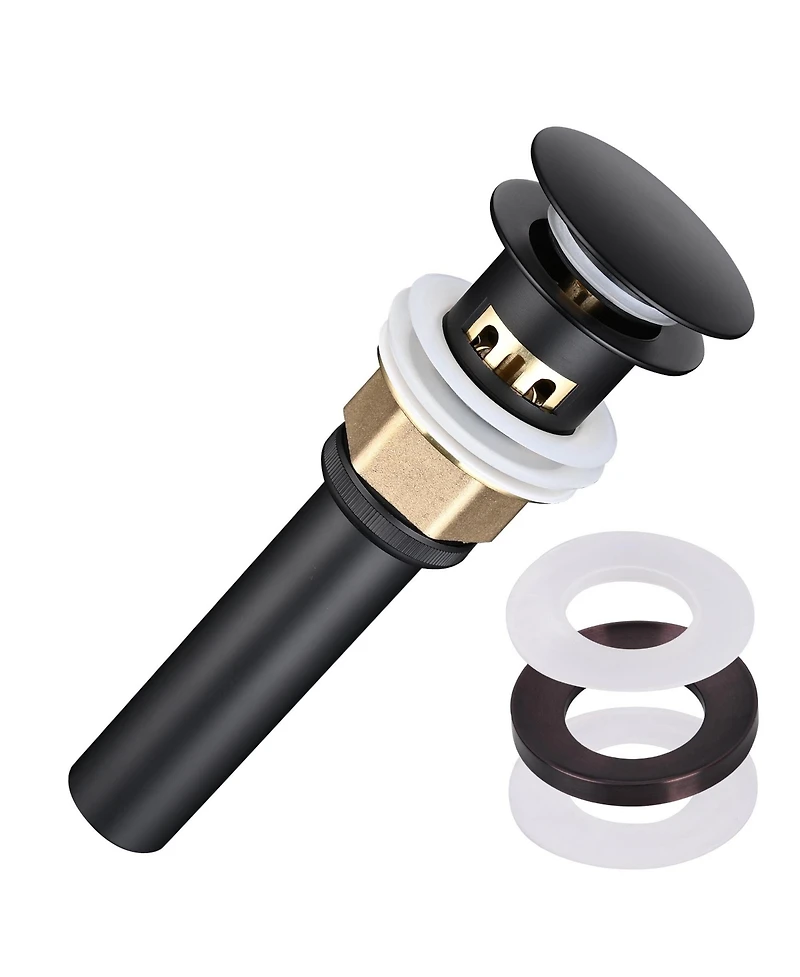 Aquaterior Pop Up Drain with Overflow Mounting Ring Kit for Countertop Sink