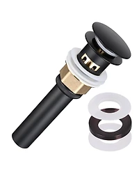 Aquaterior Pop Up Drain with Overflow Mounting Ring Kit for Countertop Sink