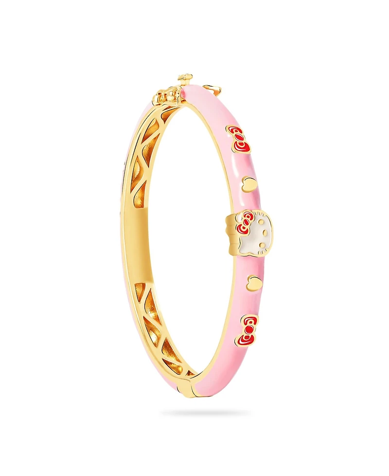 Hello Kitty Sanrio Enamel Hinge Bangle Bracelet - 6.5 Inches