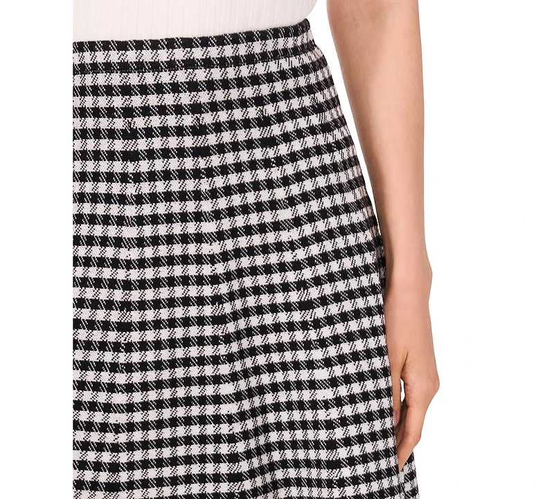 CeCe Women's Gingham A-Line Mini Skirt