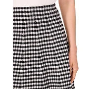 CeCe Women's Gingham A-Line Mini Skirt