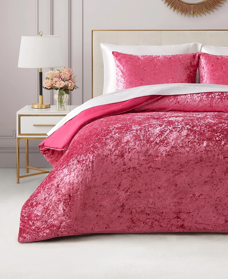 Juicy Couture Crushed Velvet 3-Pc. Comforter Set, King