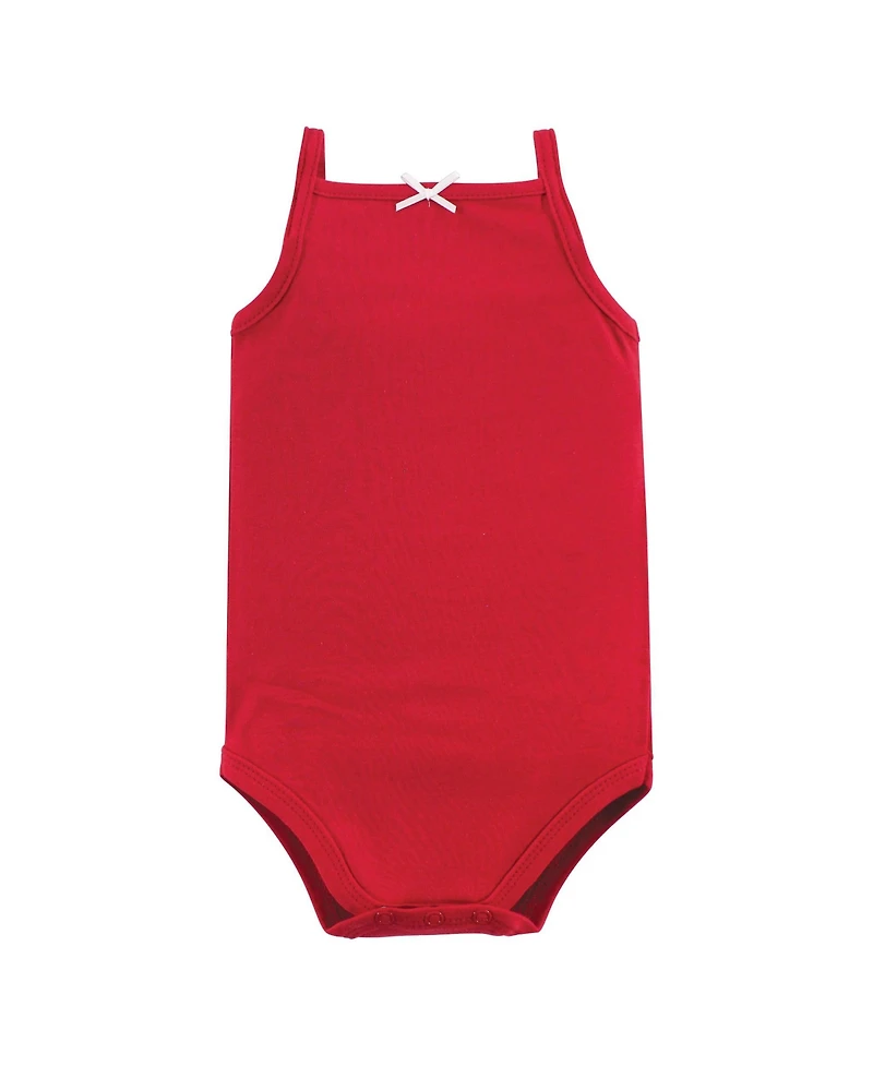 Hudson Baby Girls Cotton Sleeveless Bodysuits