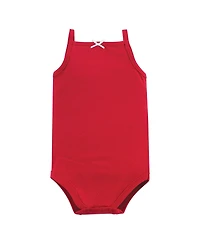 Hudson Baby Girls Cotton Sleeveless Bodysuits