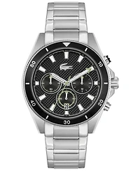 Lacoste Men's Mainsail Silver Stainless Steel Bracelet Watch 43mm