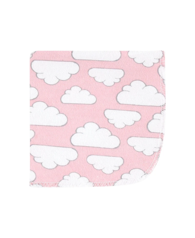 Hudson Baby Girls 10Pk Flannel Washcloths (Cotton Poly