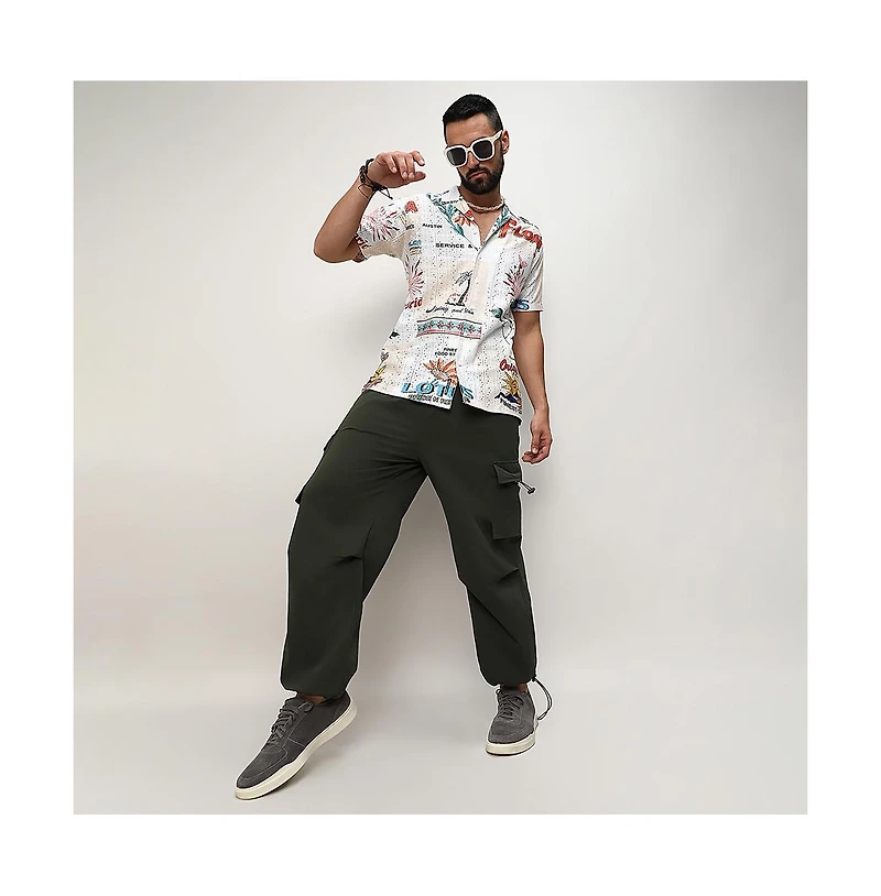 Men's Multicolour Retro Graphic Shirt