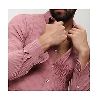 Men's Nude Pink Self-Design Intertwine Shirt