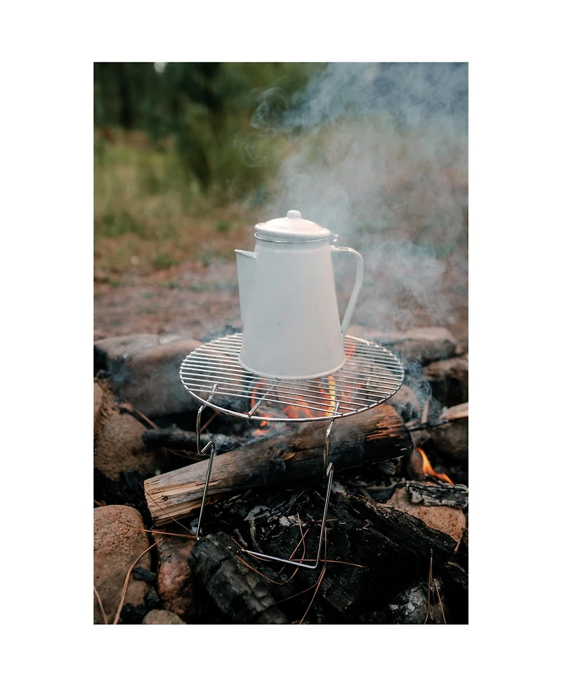 Stansport Enamel Percolator Coffee Pot 8 Cup - White
