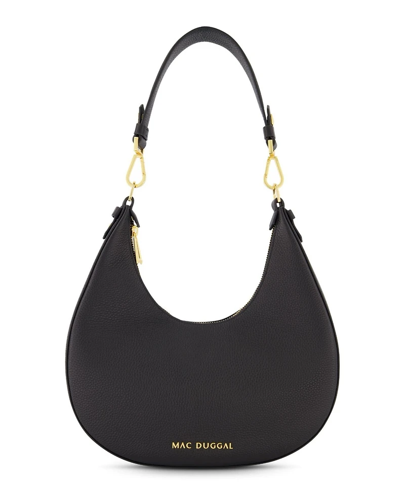 Gold Plated Hardware Grain Leather Hobo Bag