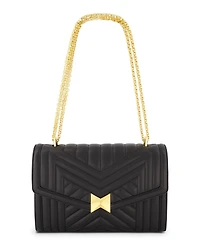 Gold Plated Hardware Quilted Napa Leather Handbag