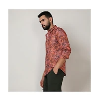 Men's Sienna Brown Animal Print Shirt