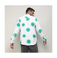Men's Chalk White:Emerald Green Spraypaint Shirt