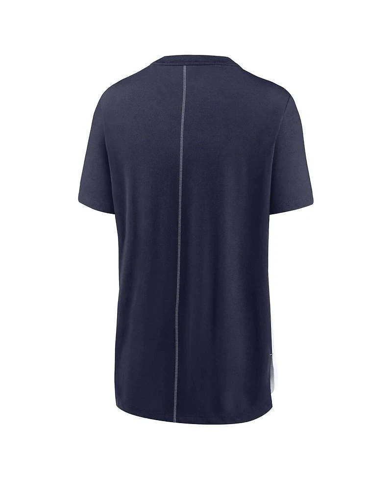 Nike Women's Cream/Navy Dallas Cowboys Wordmark Tri-Blend T-Shirt