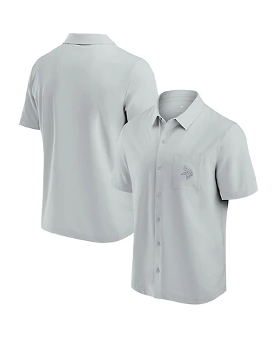Fanatics Men's Gray Minnesota Vikings Front Office Button-Up Shirt